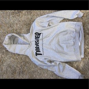 gray thrasher sweatshirt size small